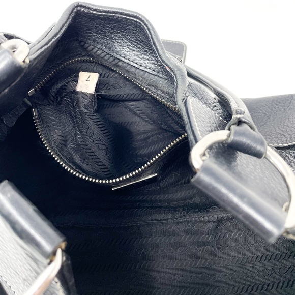Vintage Prada Leather Moon Bag Black - Picture 13 of 14